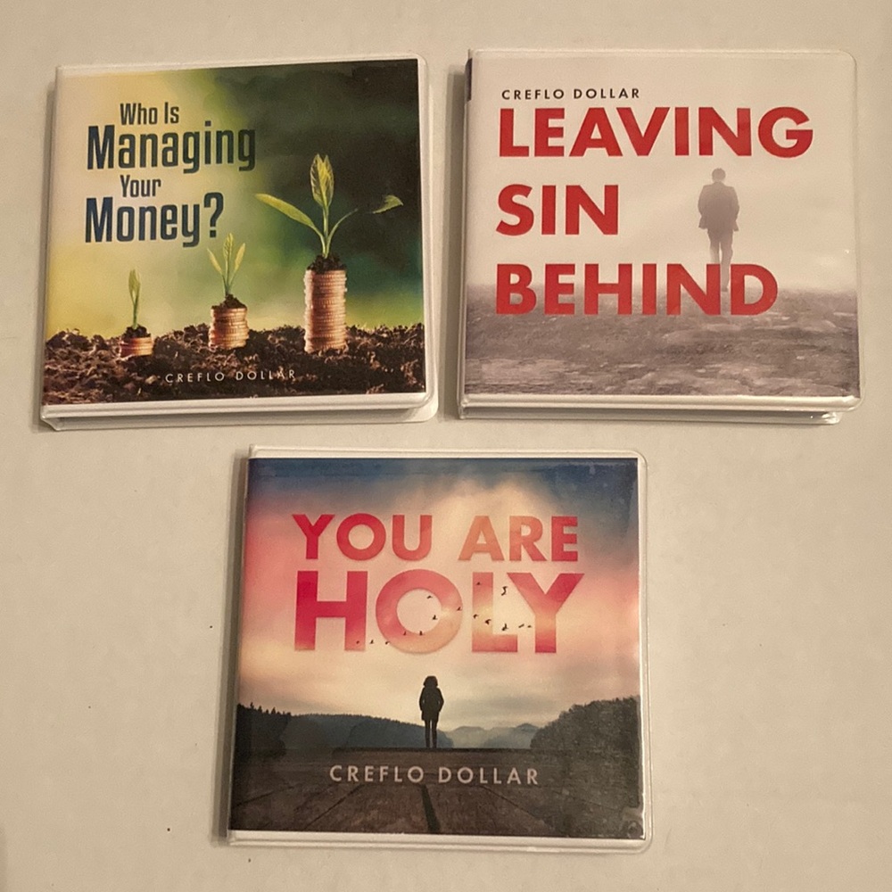 Lot - 3 Creflo Dollar Audio CD Series - You Are Holy, Leaving Sin Behind